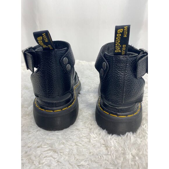 Dr Martens Clarissa Quad Black Leather Platform Sandals UK5 Us7 - Picture 4 of 8